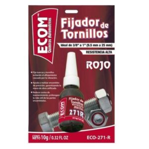 FIJADOR DE TORNILLO ALTA RESISTENCIA ROJO 10 GRMS